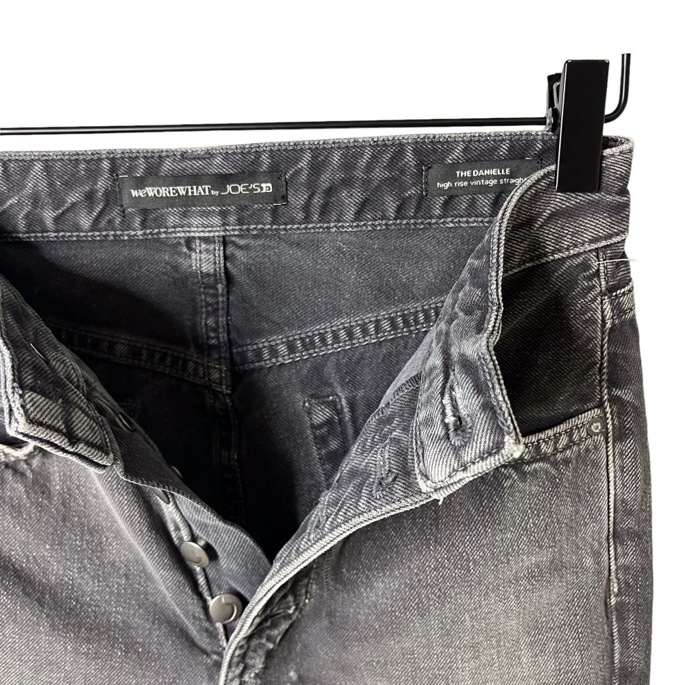 WeWoreWhat The Danielle Vintage Straight Jeans High Rise Size 23 Gray Button Fly - Picture 5 of 9